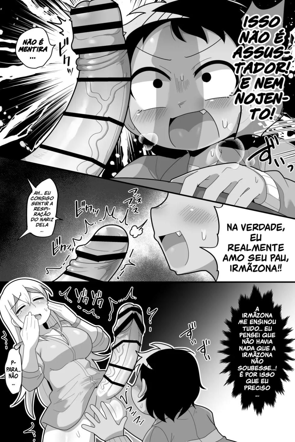[Dakkoku Kidoutai S.A.C (Dakkoku Jiro)] Daisuki na Kinjo no Yasashii Onee-chan ga Futanari datte node Senyou Onaho ni Narimashita [Portuguese-BR] [Bocchi Tradução] - Page 8