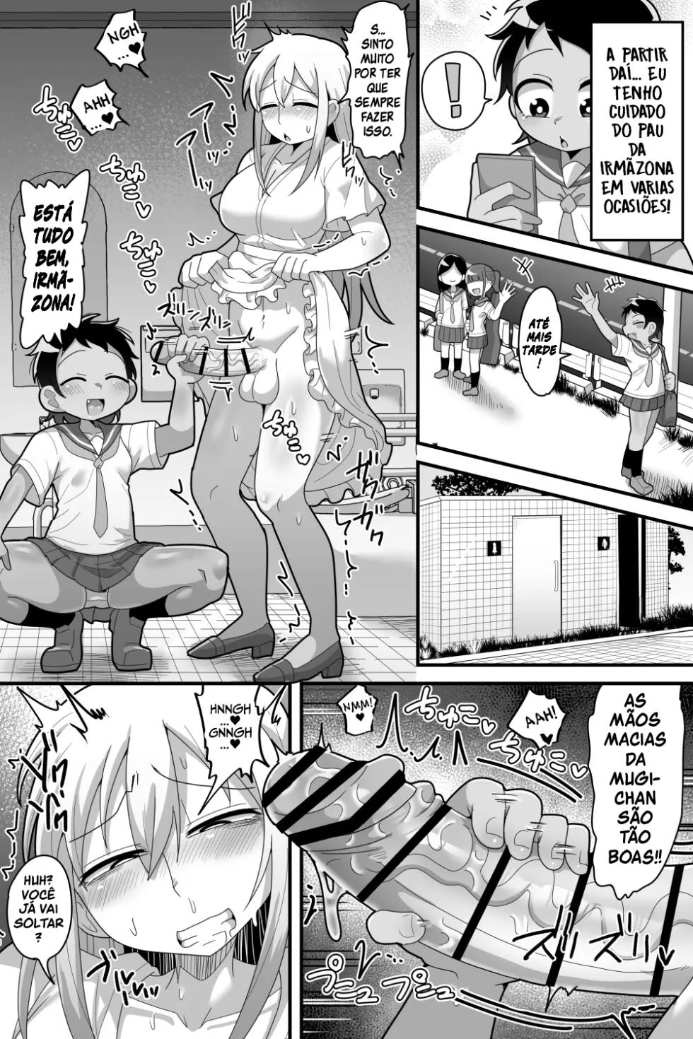 [Dakkoku Kidoutai S.A.C (Dakkoku Jiro)] Daisuki na Kinjo no Yasashii Onee-chan ga Futanari datte node Senyou Onaho ni Narimashita [Portuguese-BR] [Bocchi Tradução] - Page 14