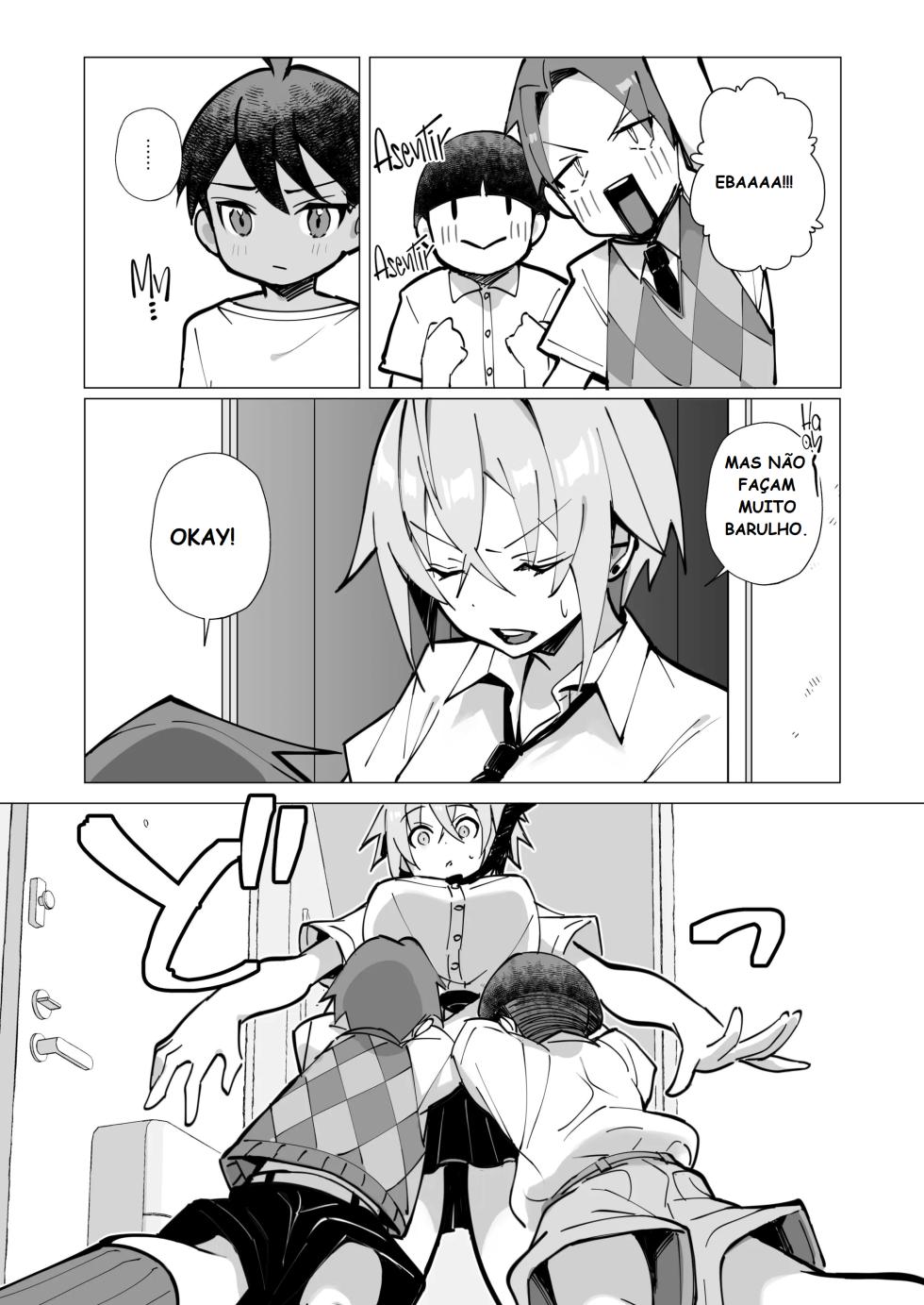 [Toran Porin Purin (Mappa Ninatta)] Oshi ni Yowai Kinjo no Nee-chan to Boku no Natsu ~Kouhai-chan no Nichijou~ [Portuguese-BR] [Digital] - Page 26