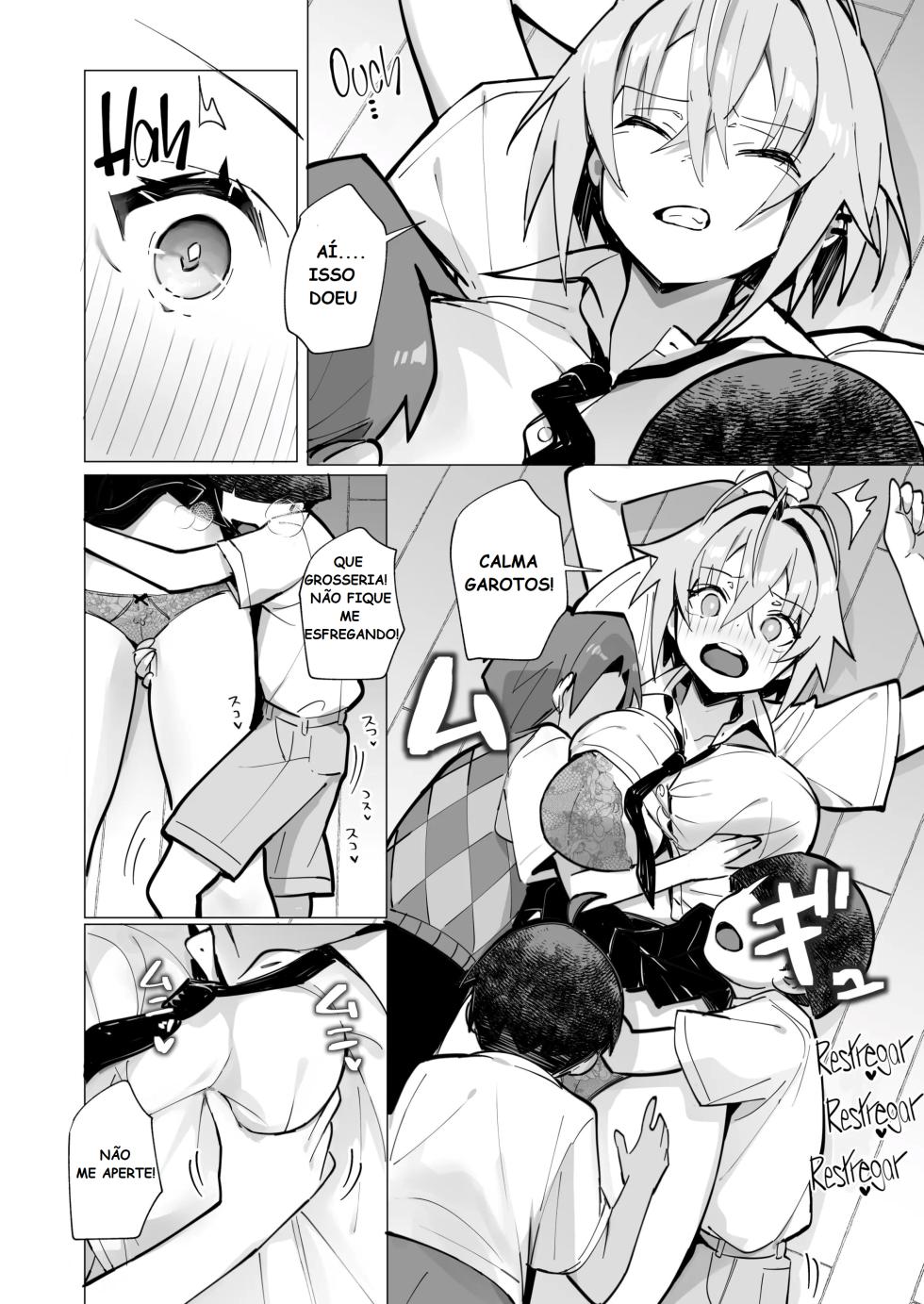 [Toran Porin Purin (Mappa Ninatta)] Oshi ni Yowai Kinjo no Nee-chan to Boku no Natsu ~Kouhai-chan no Nichijou~ [Portuguese-BR] [Digital] - Page 27