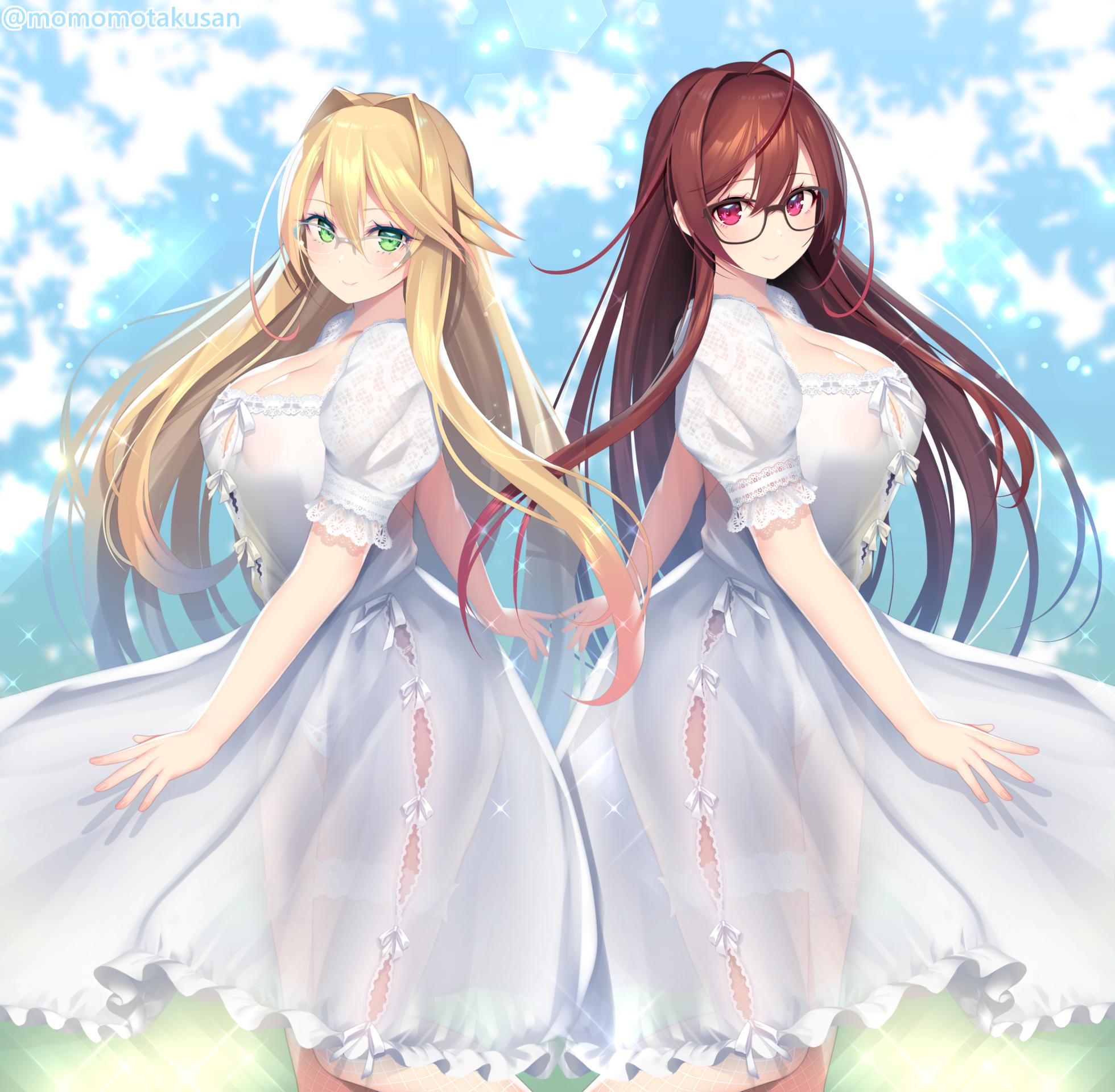 [柏餅 よもぎ / yomogi] White One-Piece Dresses - Page 2