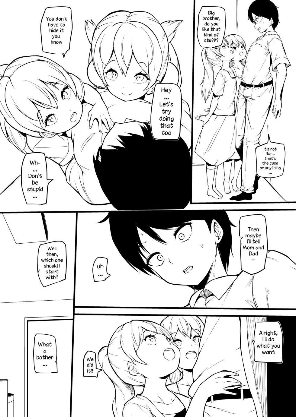 [Makin] Futago no Imouto ga Onii-chan o Mesu Ochi Saseru | Twin Sisters Turns Their Big Brother Into a Submissive Female [English] - Page 5