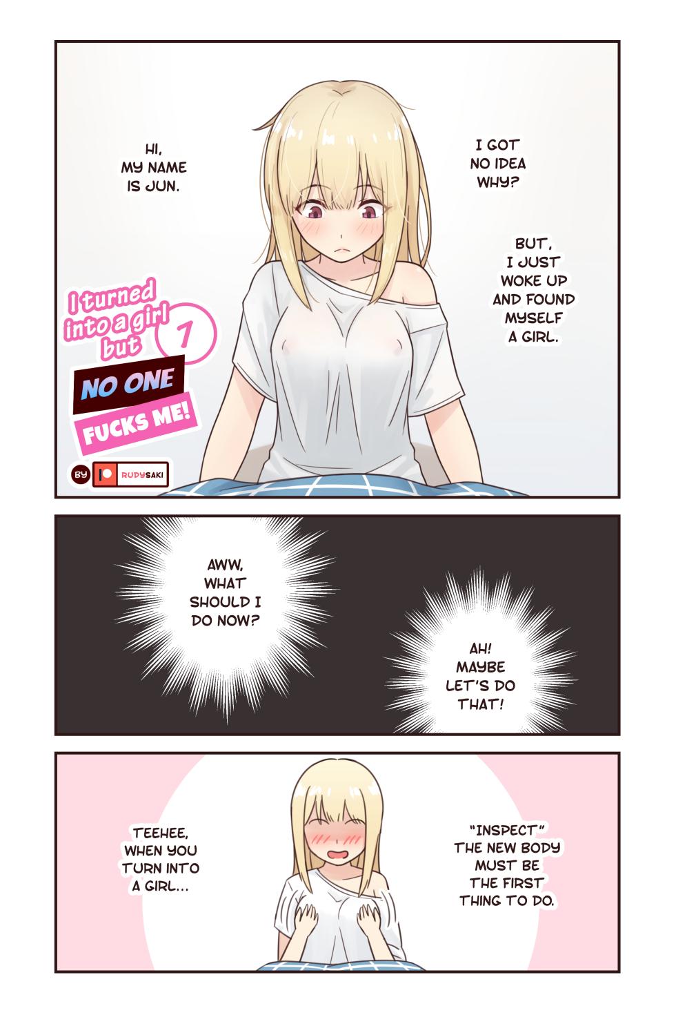 [Rudy Saki] I Turned Into a Girl But NO ONE Fucks Me! - Page 1