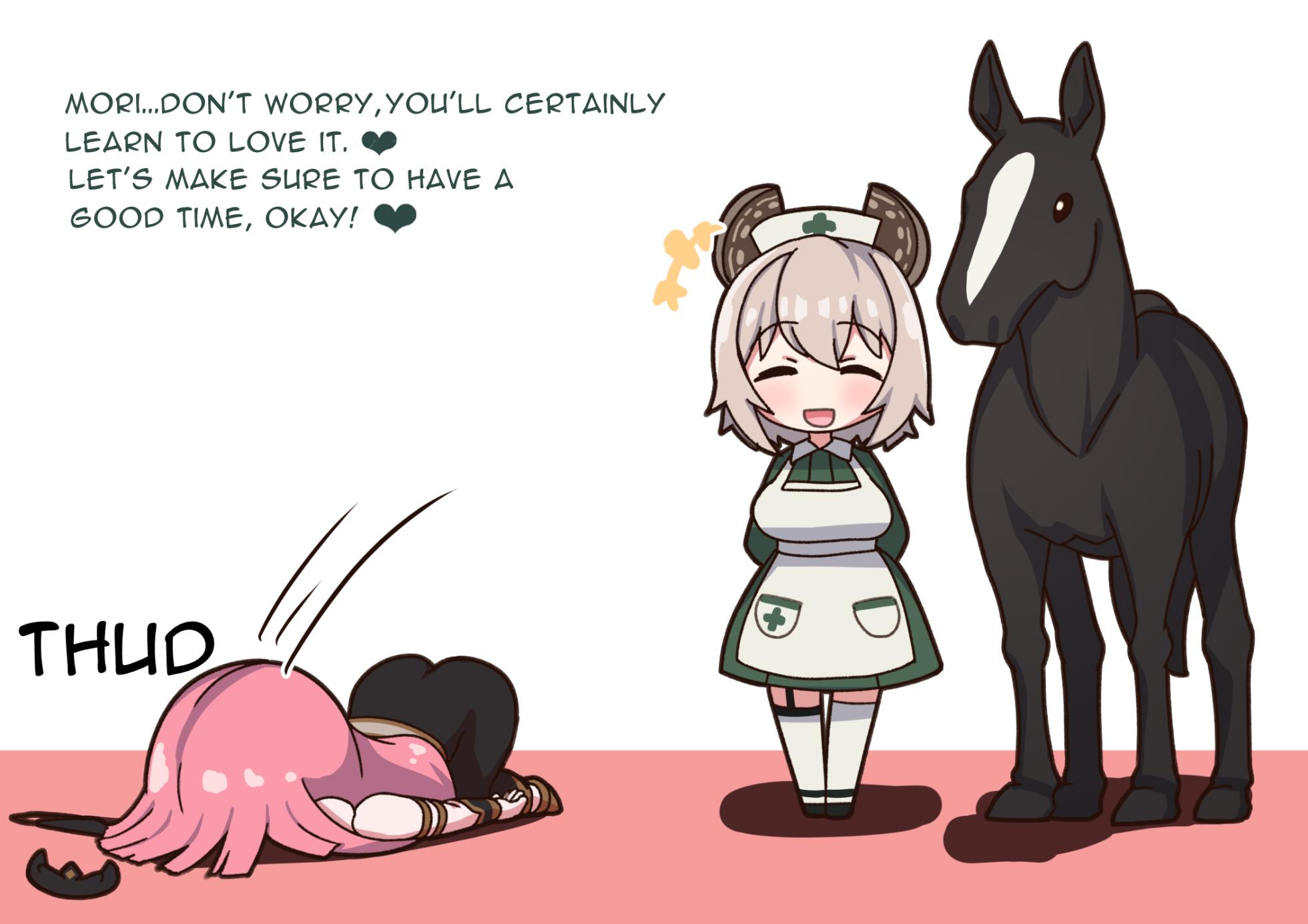 kulettula/クェッツァー Mori Calliope and Nimi Nightmare horse game (JP text and English Translation) - Page 8