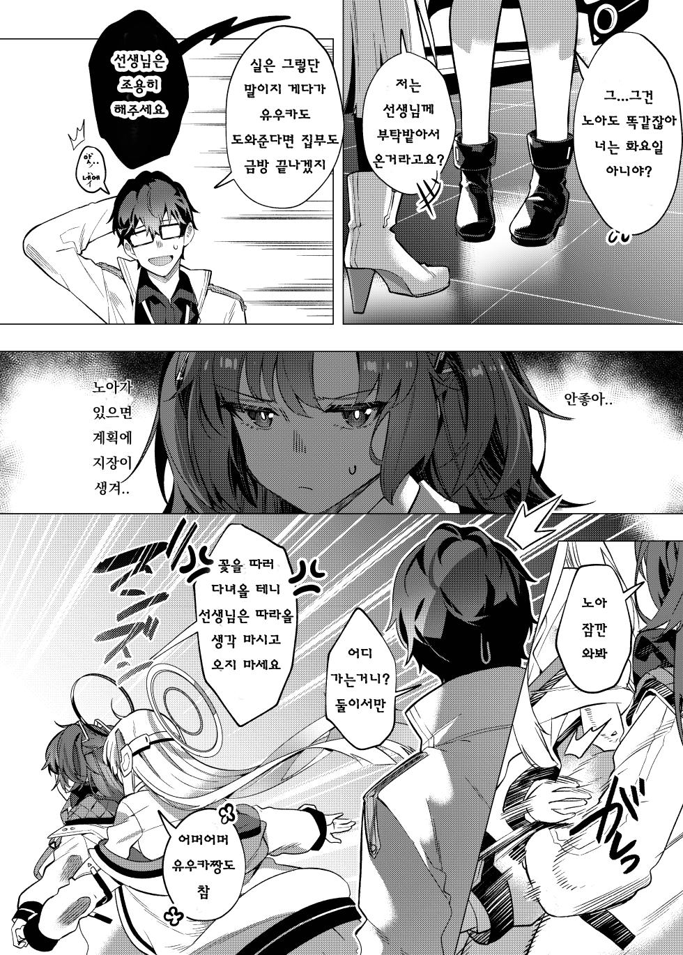 [Duokuma] Yuuwaku de Schale Sensei o Yowaraseru Sakusen Blue Archive TSF doujinshi | 유혹으로 샬레의 선생을 약화시키는 작전 (Blue Archive) [Korean] [Digital] - Page 9