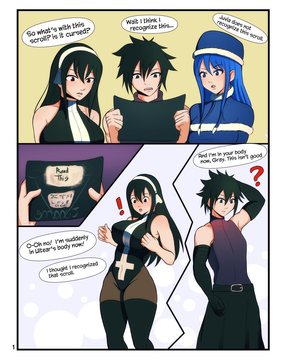 [TSFSingularity (Katsunei)] Gray & Ultear bodyswapped! (Fairy Tail) - Page 1