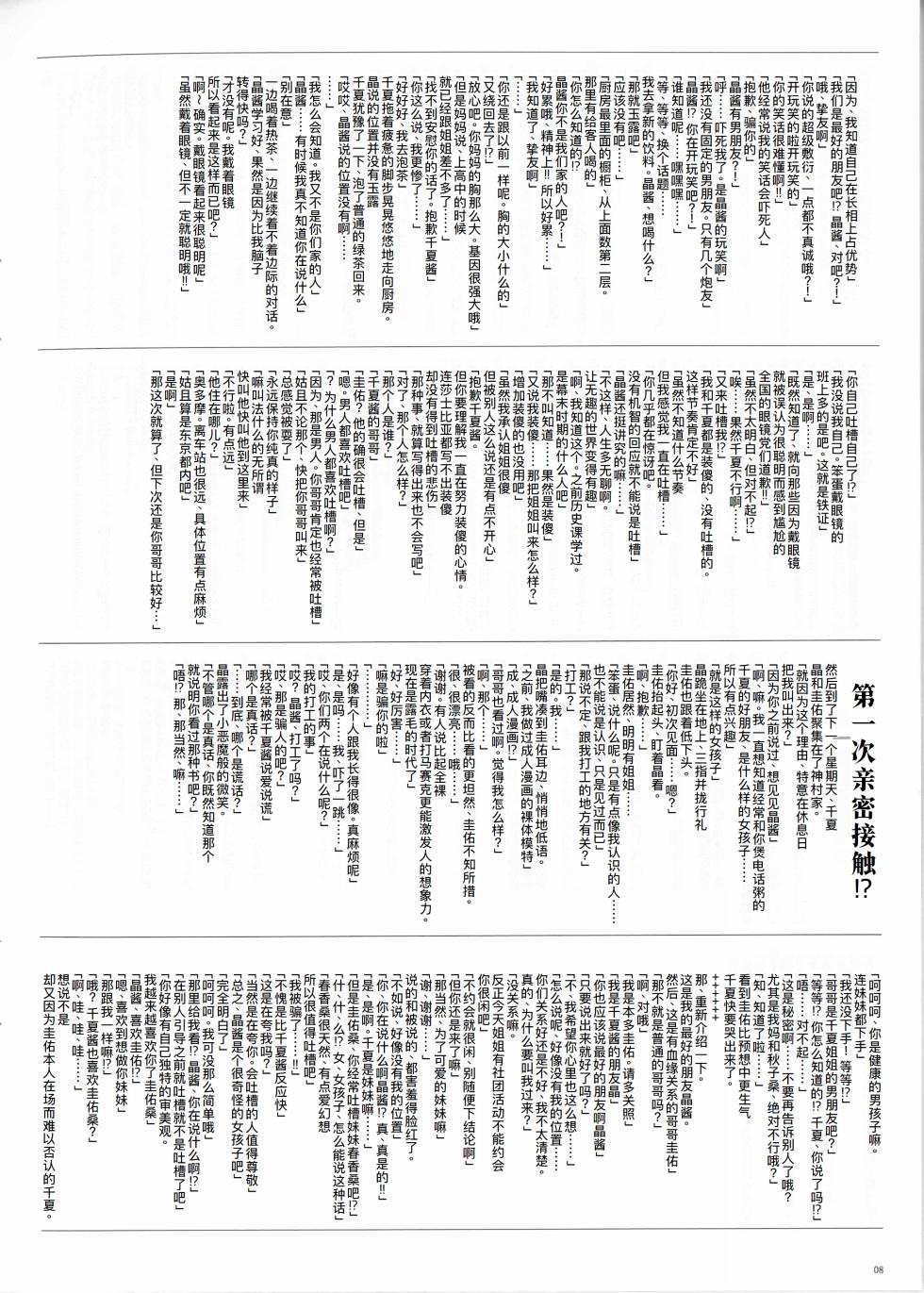 (C84) [Makino Jimusho (Taki Minashika)] SISTERS ~Mouhitotsu no Sekai~ (SISTERS -Natsu no Saigo no Hi-) [Chinese] [廉价汉化组] - Page 9