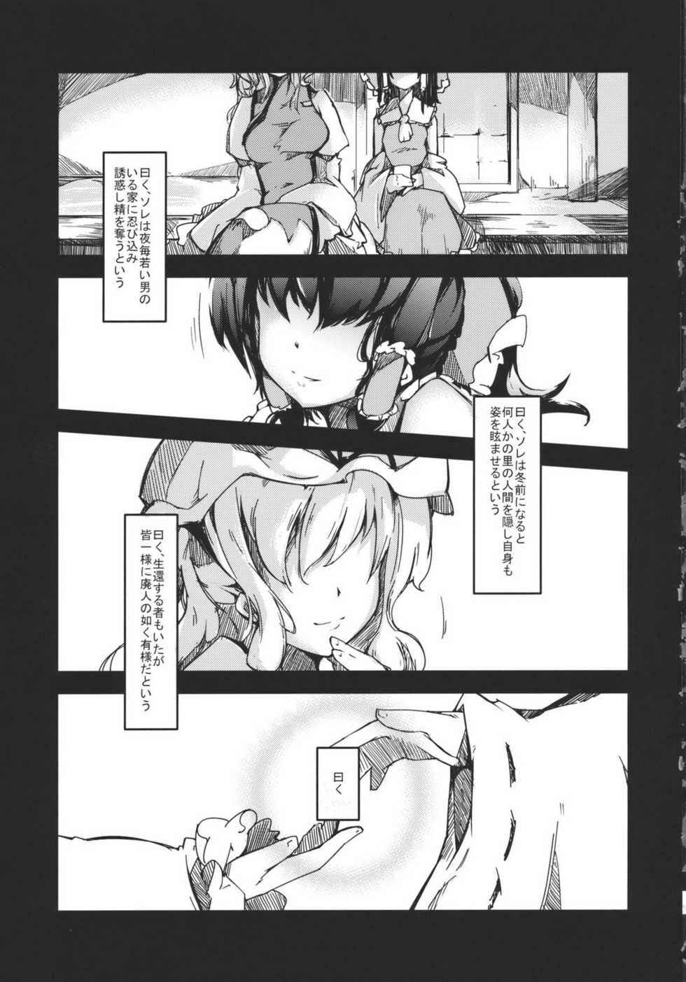 (C79) [*Cherish* (Nishimura Nike)] Chuudokusei no Aru Kankei (Touhou Project) - Page 3