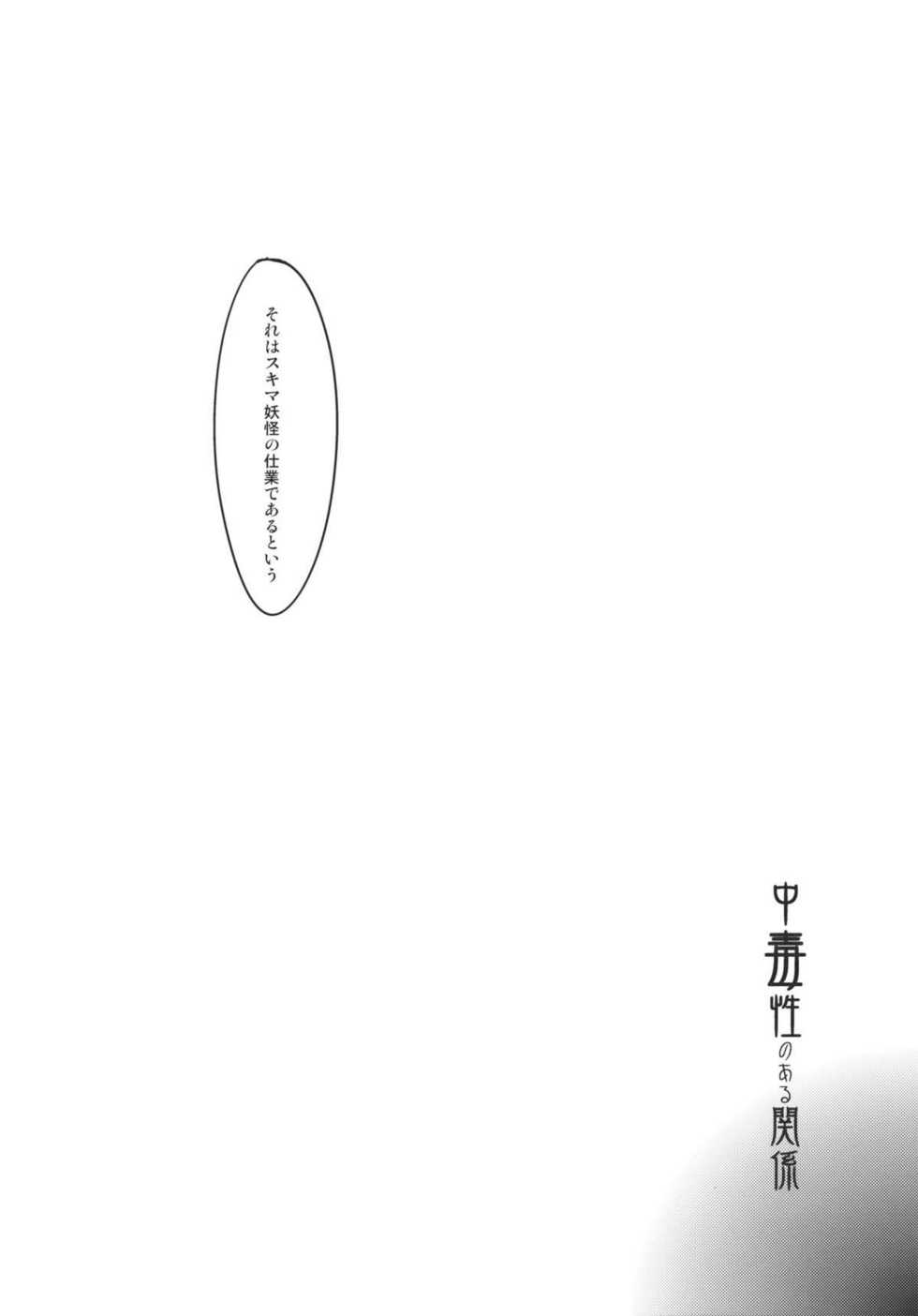 (C79) [*Cherish* (Nishimura Nike)] Chuudokusei no Aru Kankei (Touhou Project) - Page 4