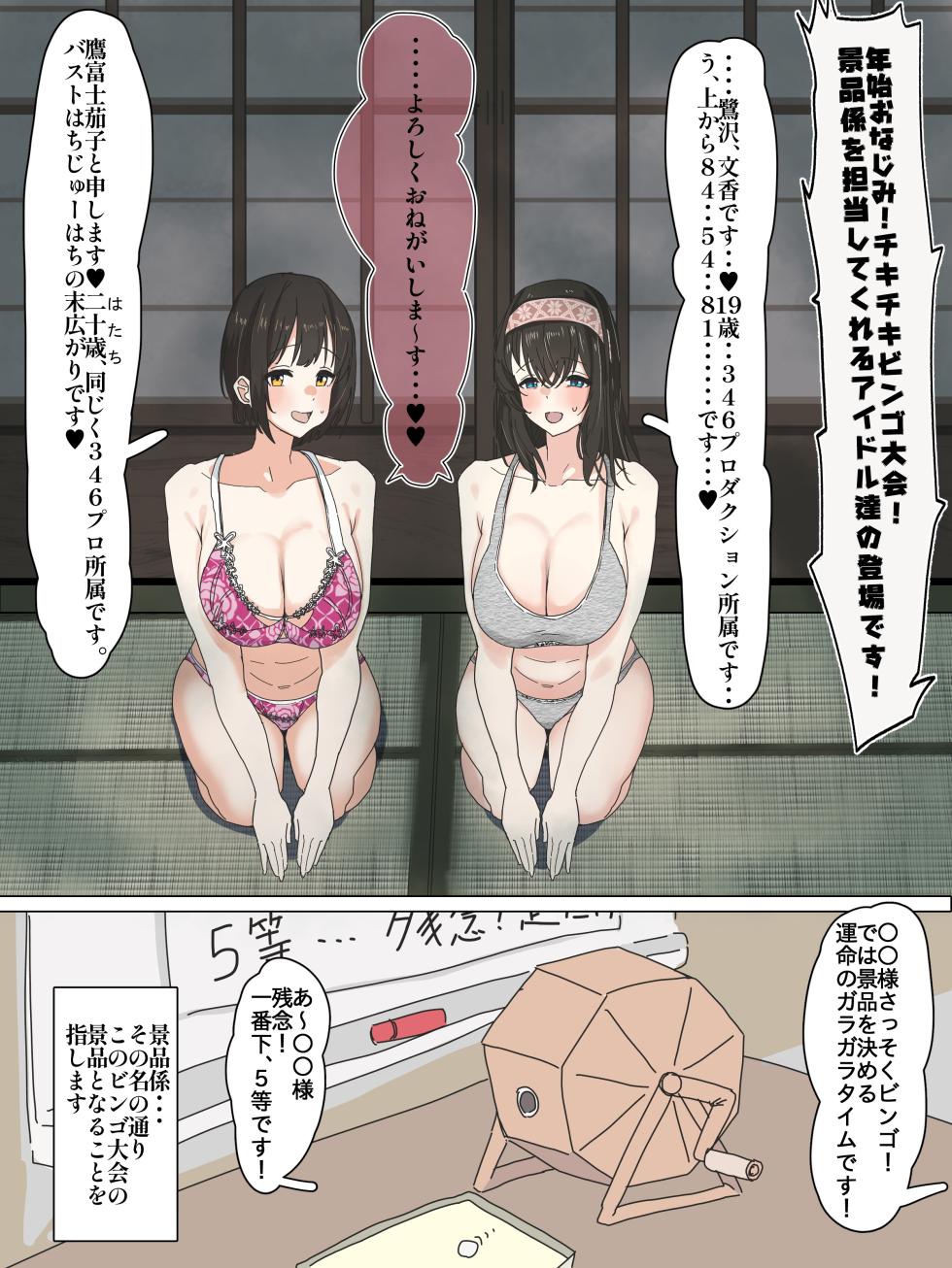 [Kaisen Donburi] Dosukebe Bingo Game no Keihin-gakari ni Nacchatta Fumika to Kako-san (THE IDOLM@STER CINDERELLA GIRLS) - Page 2