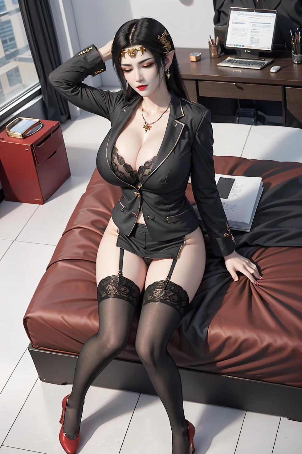 美杜莎秘书西装 [AI Generated] - Page 31