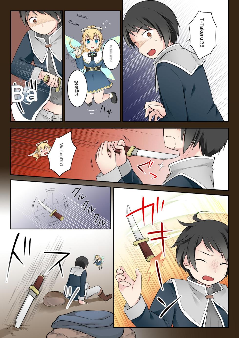 [Story Circle (Kuratsuka Riko)] Isekai Tensei Shita Ore ga Shinyuu no Onaho Yousei ni Naru made [German] [Digital] - Page 12