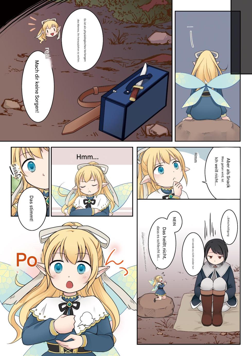 [Story Circle (Kuratsuka Riko)] Isekai Tensei Shita Ore ga Shinyuu no Onaho Yousei ni Naru made [German] [Digital] - Page 14