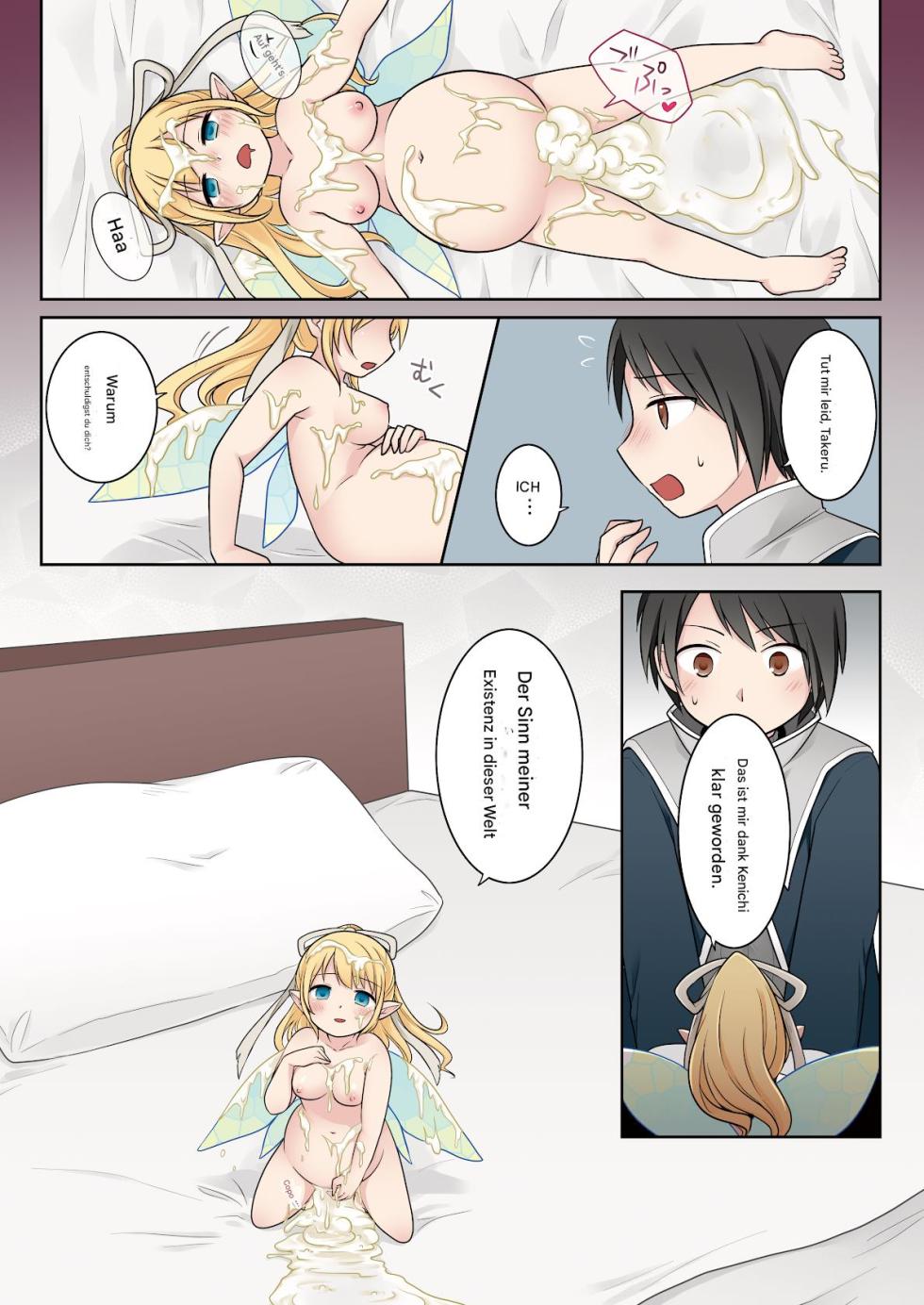 [Story Circle (Kuratsuka Riko)] Isekai Tensei Shita Ore ga Shinyuu no Onaho Yousei ni Naru made [German] [Digital] - Page 38