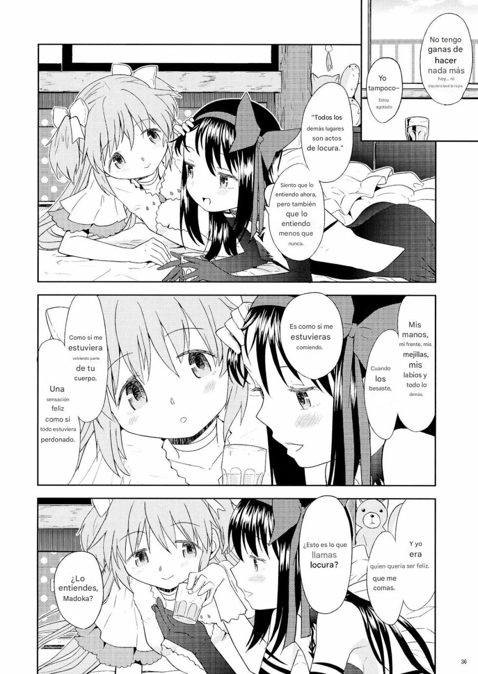 (C87) [Nedaore (Ayane)] Yojouhan Ouroboros Futari | Tatami Ouroboros Duo (Puella Magi Madoka Magica) [Spanish] [CdlA] - Page 37