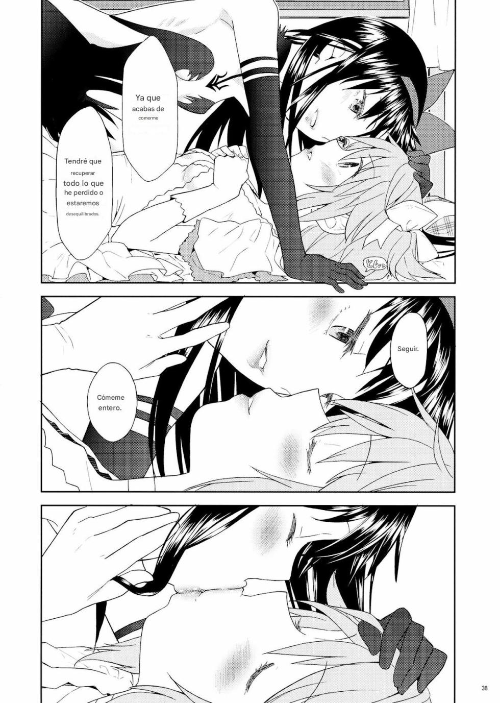 (C87) [Nedaore (Ayane)] Yojouhan Ouroboros Futari | Tatami Ouroboros Duo (Puella Magi Madoka Magica) [Spanish] [CdlA] - Page 39