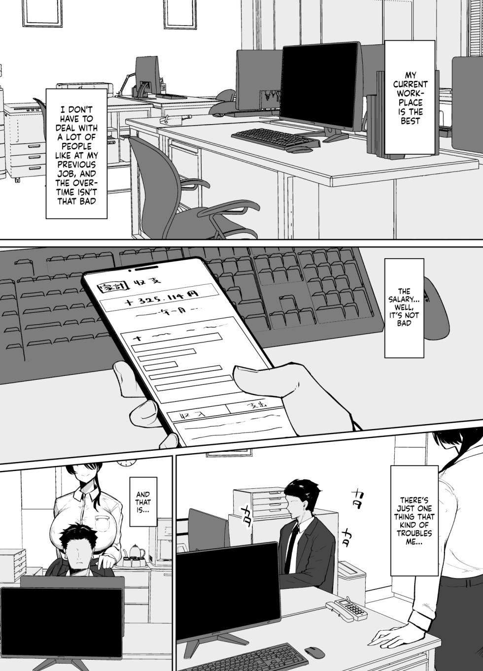 [Initiative (Fujoujoshi, Samon Shiu)] Moshimo Tenshoku-saki no On'na Joushi ga Misuteriasude o Iroke Tappuri no Chou Sasoi Uke Mazodattara… | What if my New Female Boss Was a Mysterious, Sexy, and Super Seductive Masochist…? [English] [Digital] - Page 2