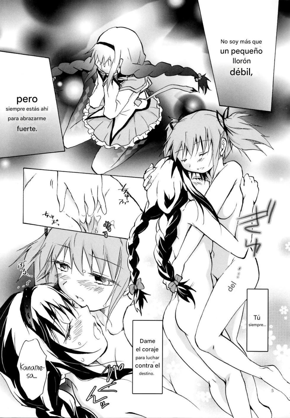 (GirlsLoveFestival 8) [peachpulsar (Mira)] Eien ni Anata o Omou (Puella Magi Madoka Magica) [Spanish] [CristoferDeLosAndes] - Page 5