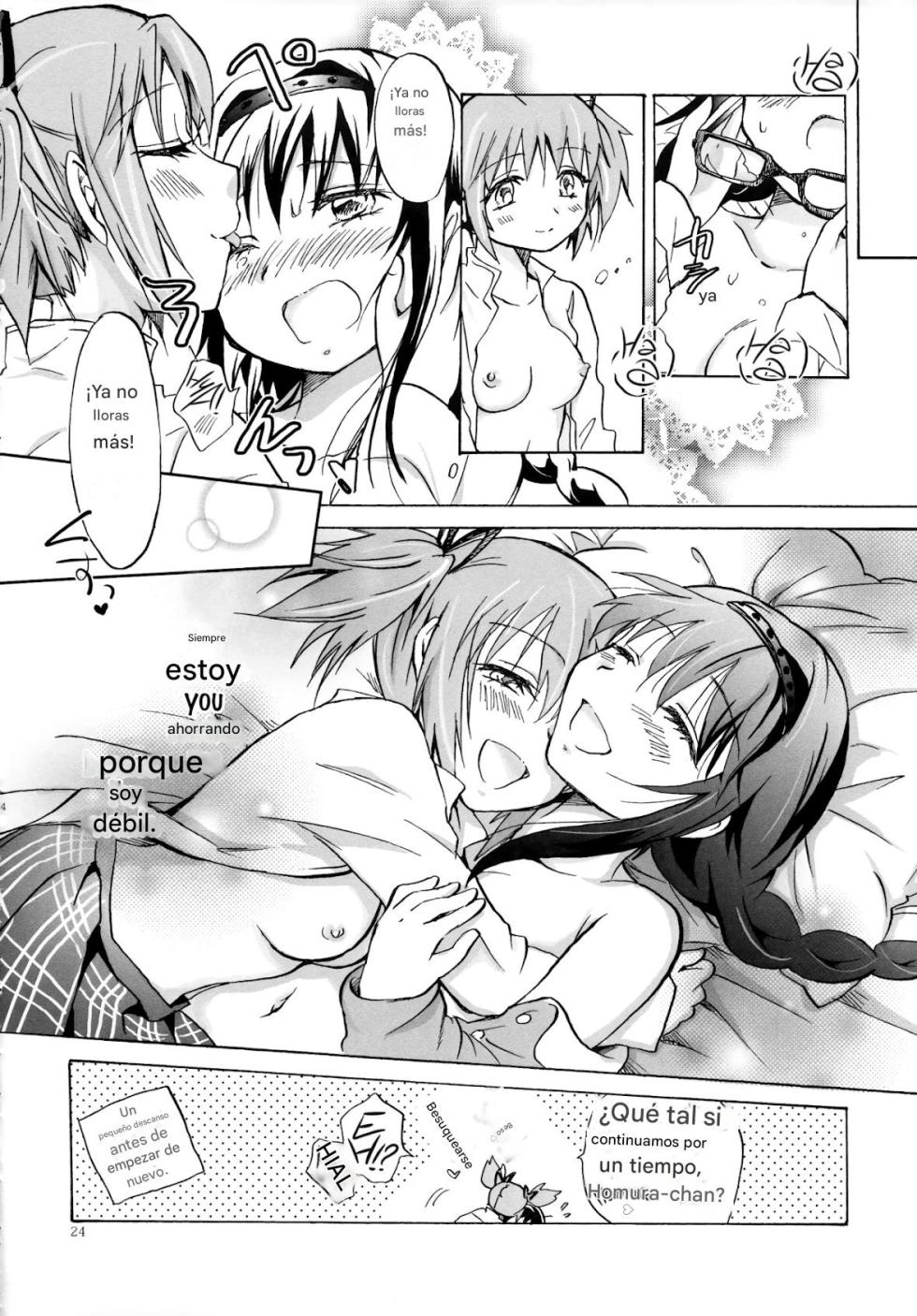 (GirlsLoveFestival 8) [peachpulsar (Mira)] Eien ni Anata o Omou (Puella Magi Madoka Magica) [Spanish] [CristoferDeLosAndes] - Page 24