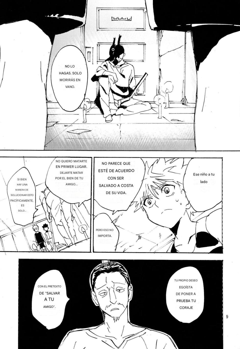 (C84) [Watagashi Maker (Tomiko)] Imawa no Kiwa | On the Brink of Death (Hunter x Hunter) [spanish)(traductor:CristoferDeLosAndes) - Page 9