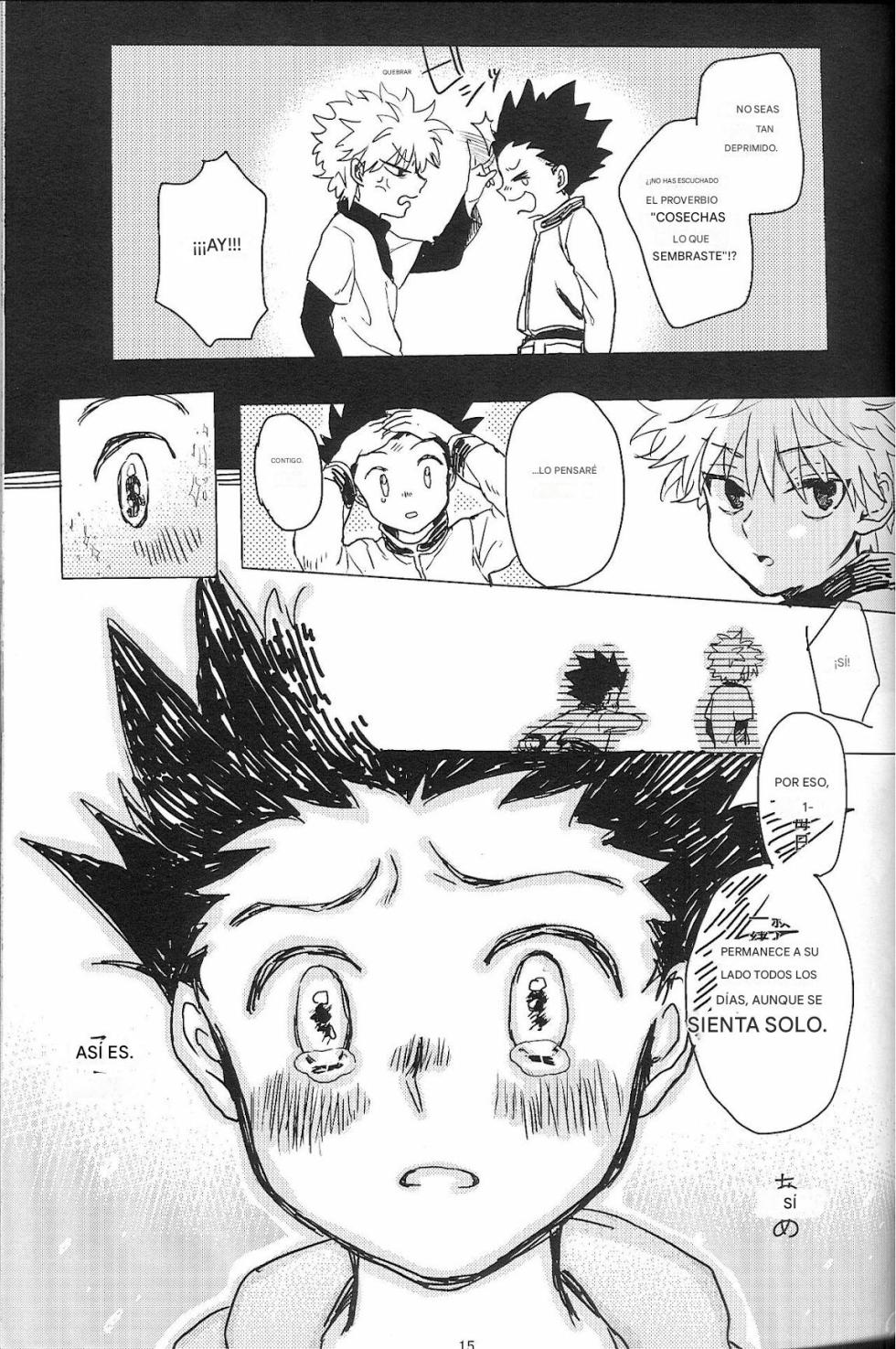 [Kutsushita o Haita Ahiru (Omaru)] Sayonara Sankaku, Mata Kite Shikaku | Say Goodbye Triangle, Say Hello Square (Hunter x Hunter) [spanish)(traduccion:CristoferDeLosAndes) - Page 17