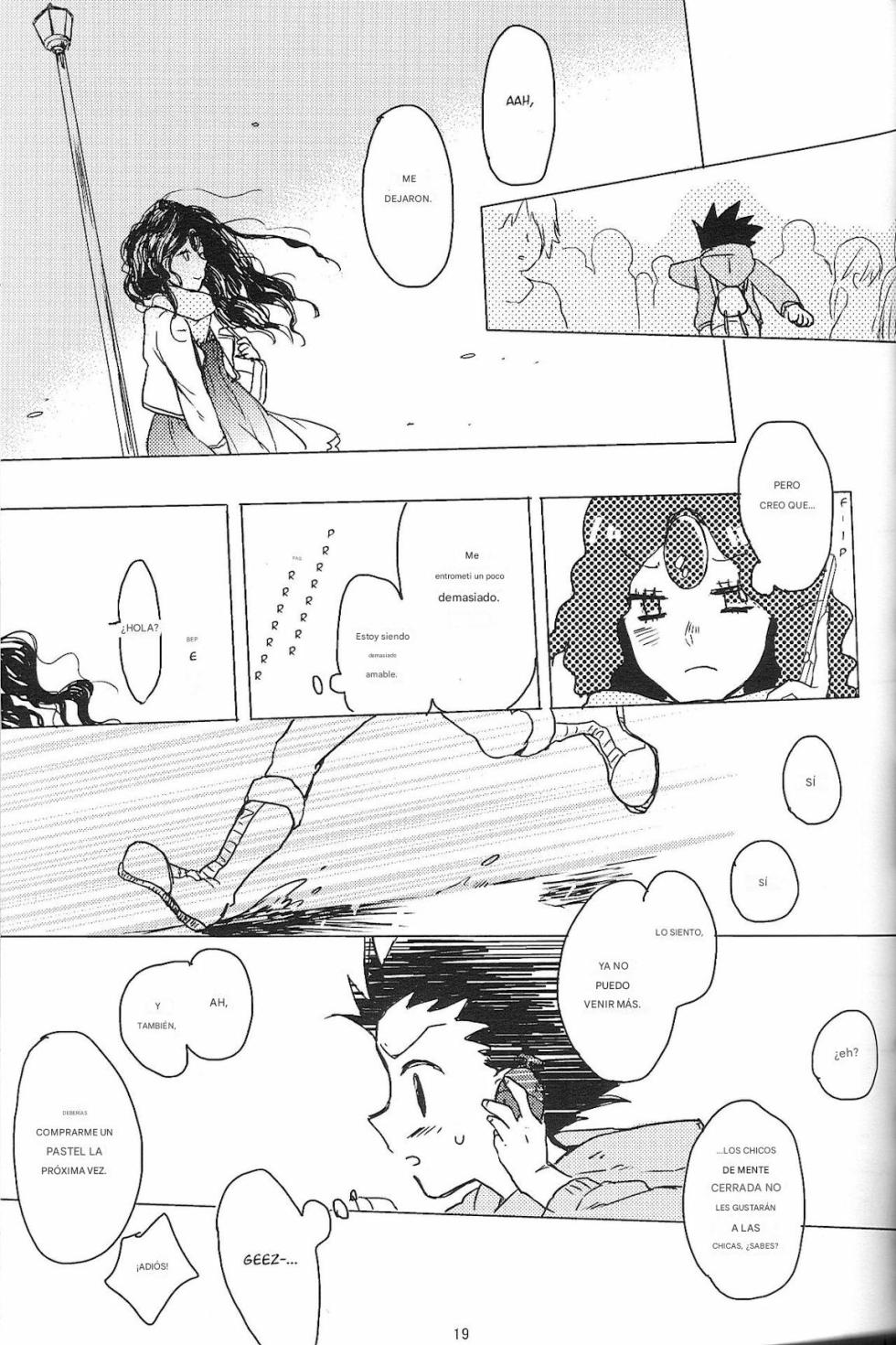 [Kutsushita o Haita Ahiru (Omaru)] Sayonara Sankaku, Mata Kite Shikaku | Say Goodbye Triangle, Say Hello Square (Hunter x Hunter) [spanish)(traduccion:CristoferDeLosAndes) - Page 21