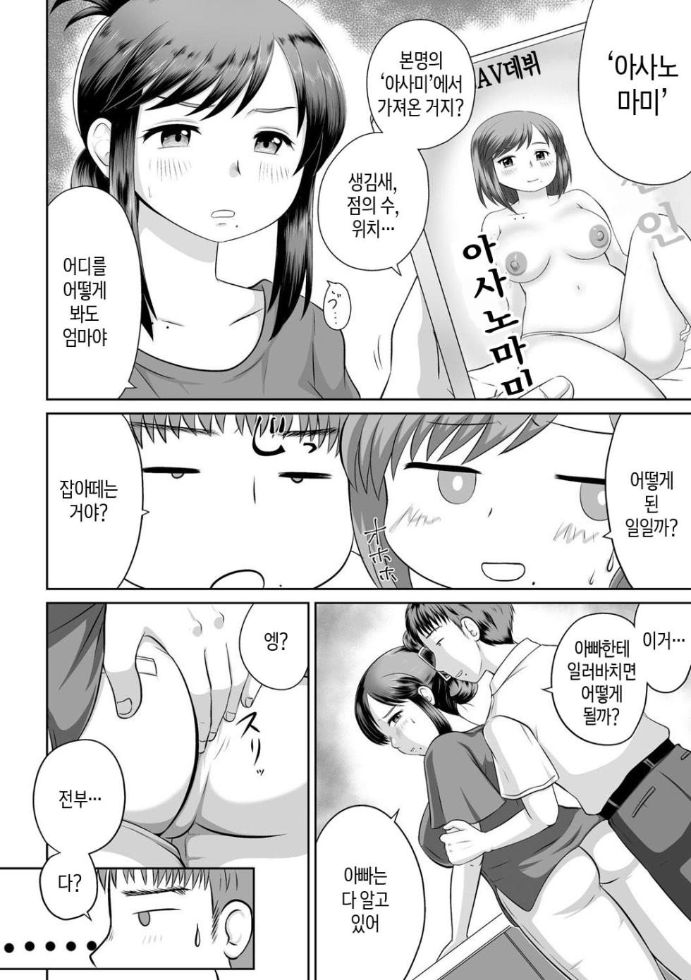 [Kanamori Yunene] Uchi no Hahaoya ga Moto AV Joyuu Datta Ken | 우리 엄마가 전 AV여배우였던 일 [Korean][팀 숙녀] - Page 10
