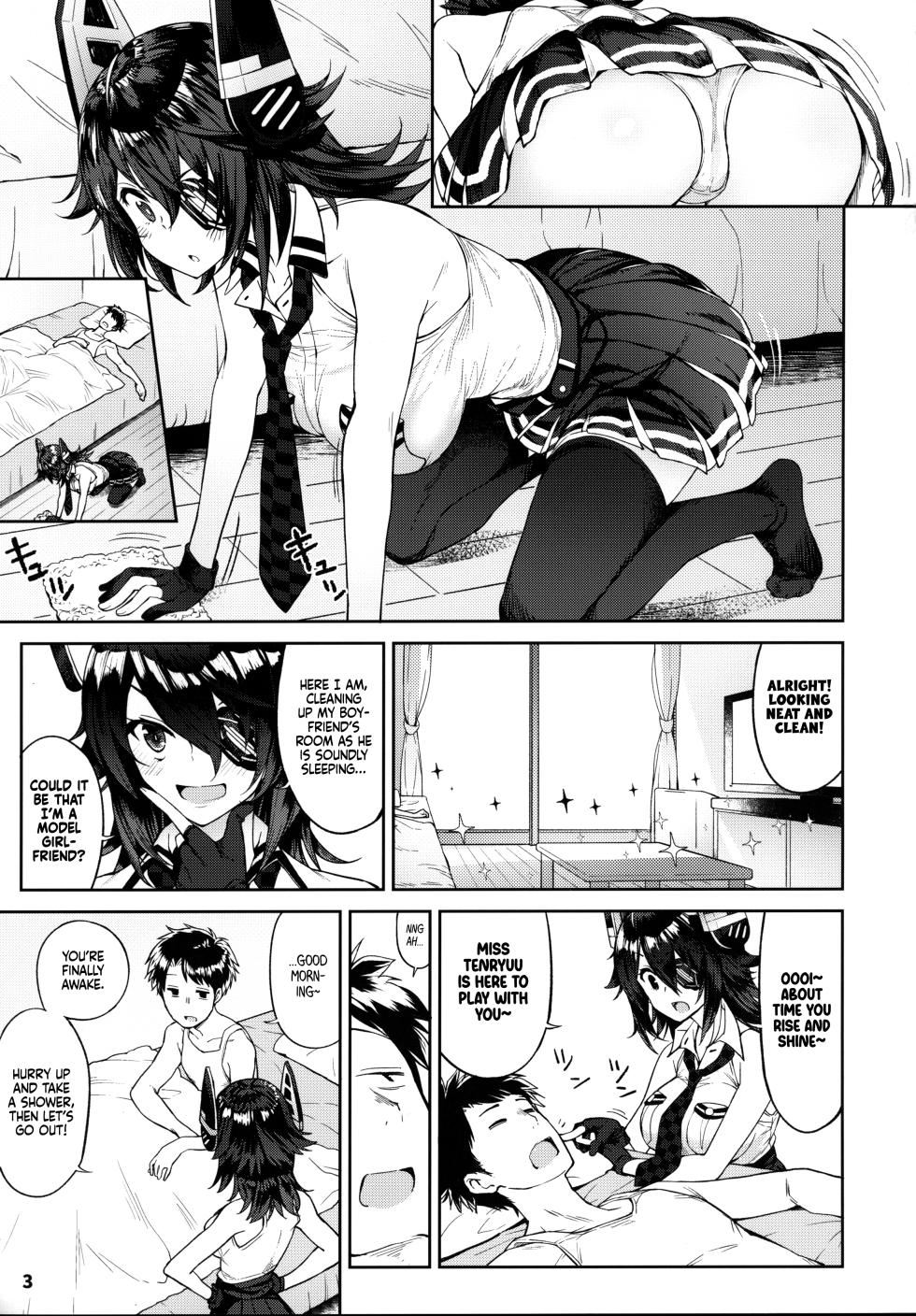 (C95) [Nano Royal (Amami Amayu)] Kawaii Tenryuu-chan wa Boku no Iinari❤︎ (Kantai Collection -KanColle-) [English] [Ne-Kai Agenda] - Page 3