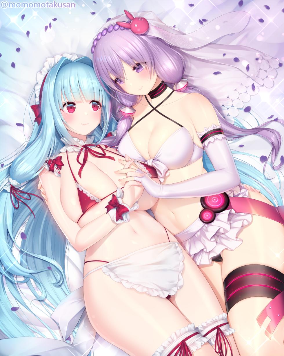 [柏餅 よもぎ / yomogi] Yuzuki Yukari (Wedding) x Kotonoha Aoi (Bikini Maid) - Page 11