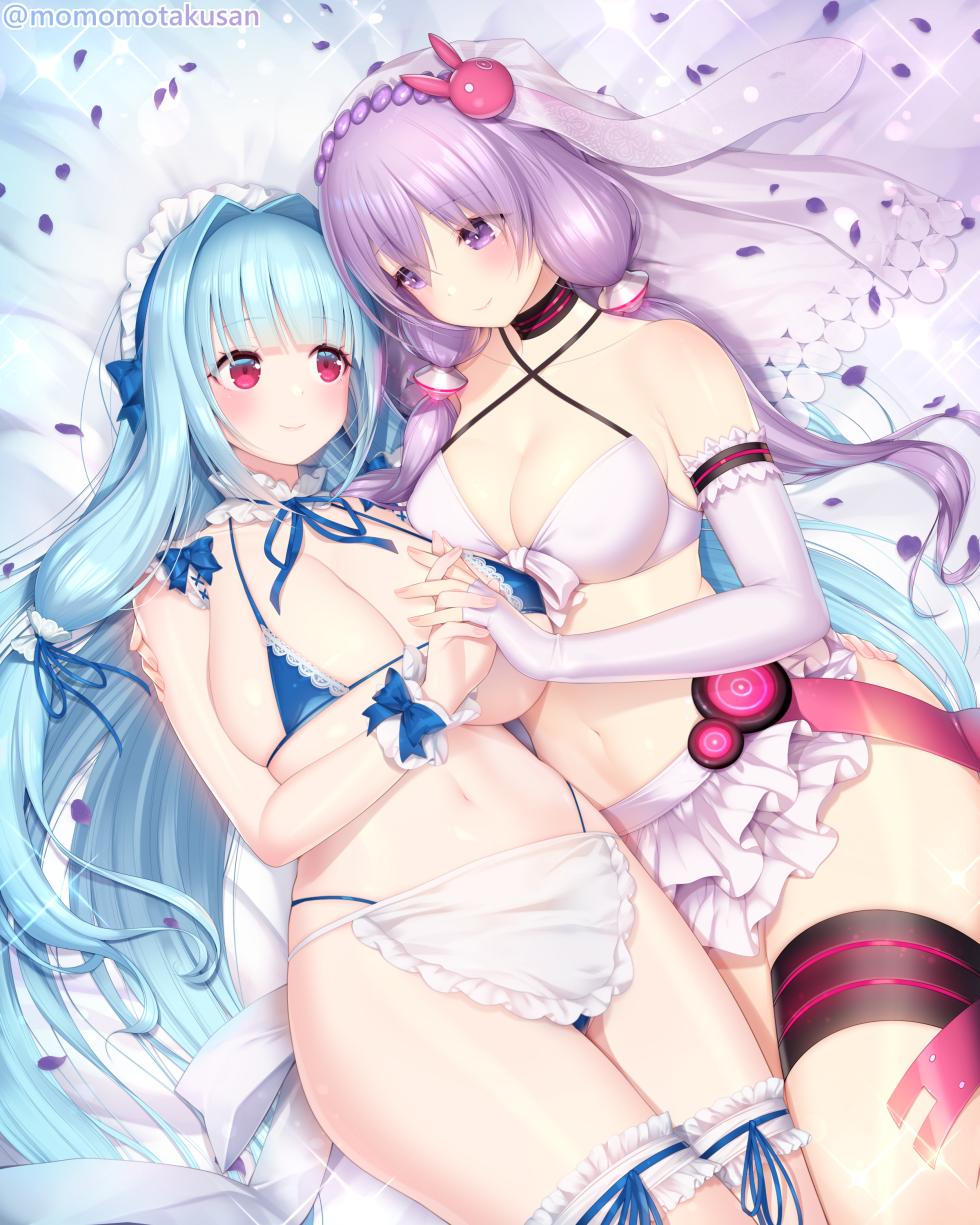 [柏餅 よもぎ / yomogi] Yuzuki Yukari (Wedding) x Kotonoha Aoi (Bikini Maid) - Page 27