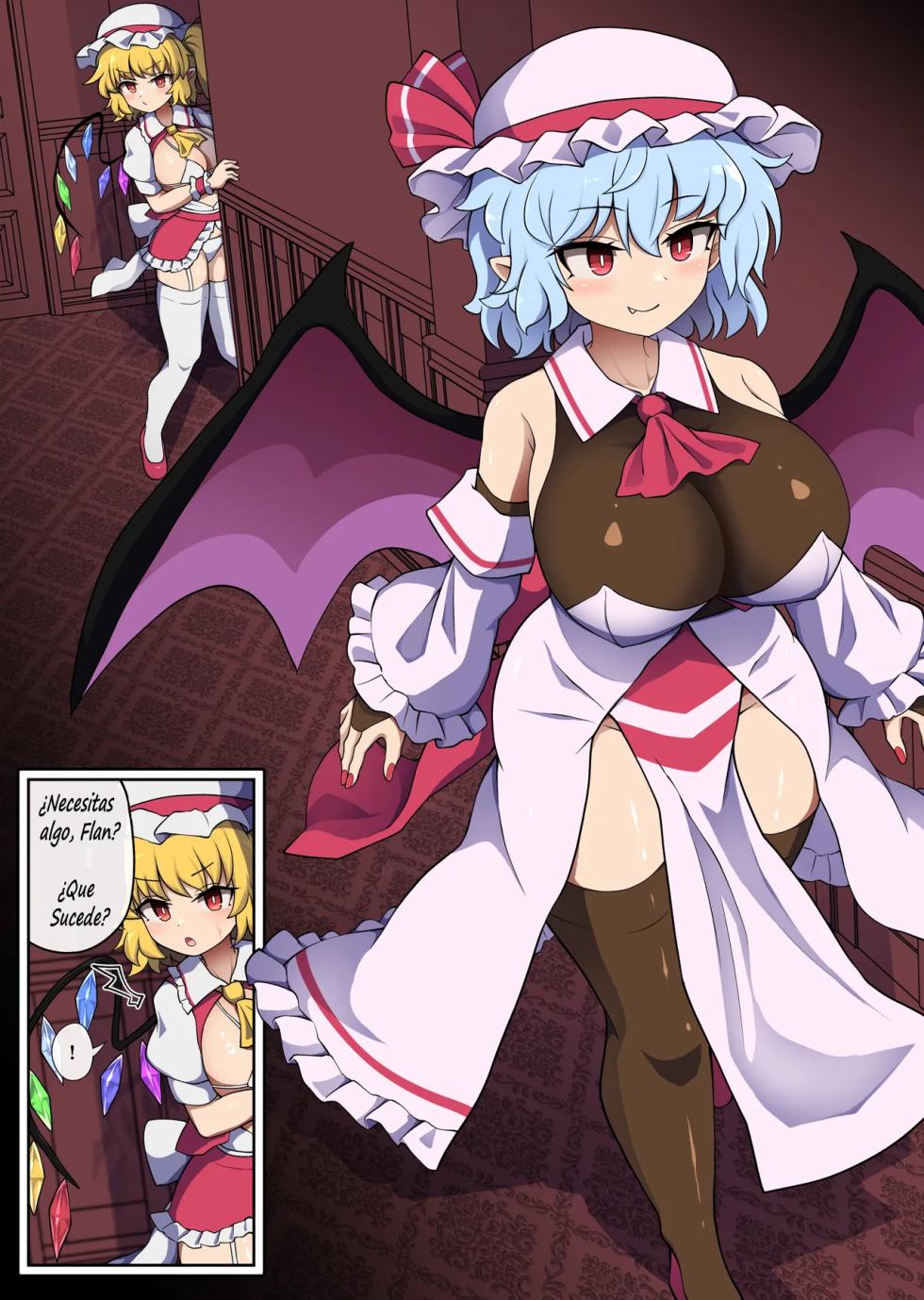 [Elyaps] Flan-chan feels lust for Futanari Remilia (Touhou Project) [Spanish] - Page 1