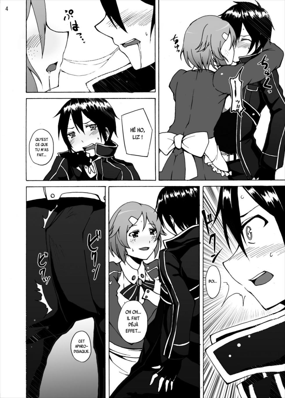 [Studio Nunchaku (Akihira)] Lisbeth no Ketsui... Kiken na Kusuri o Tsukatte demo Asuna kara Kirito o Ubatte Miseru... (Sword Art Online) [French] {SAXtrad} [Digital] - Page 4