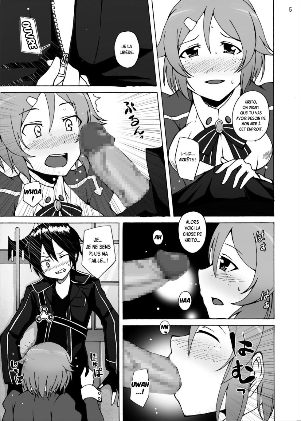 [Studio Nunchaku (Akihira)] Lisbeth no Ketsui... Kiken na Kusuri o Tsukatte demo Asuna kara Kirito o Ubatte Miseru... (Sword Art Online) [French] {SAXtrad} [Digital] - Page 5