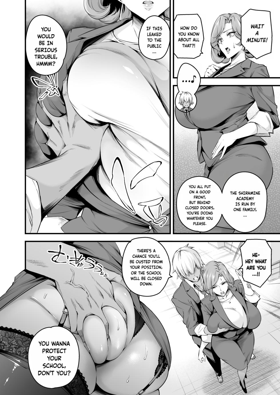 [Nasi-pasuya (Nasipasuta)] Shiramine Gakuen no Mesubuta Rijichou Zenpen | The sow principal of Shiramine Academy PROLOGUE [English] [Digital] [Fallen Games] - Page 9
