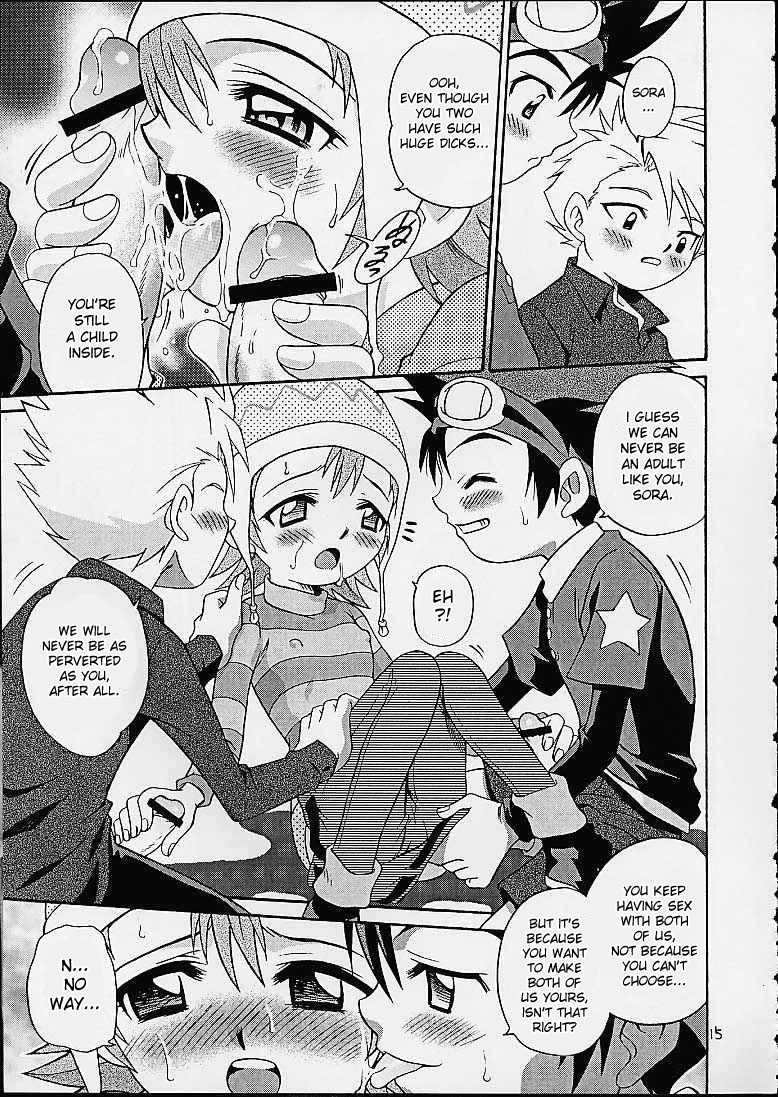 [Studio Tar (Kyouichirou, Shamon)] Jou-kun, Juken de Ketsukacchin. (Digimon Adventure) [English] [desudesu] - Page 14