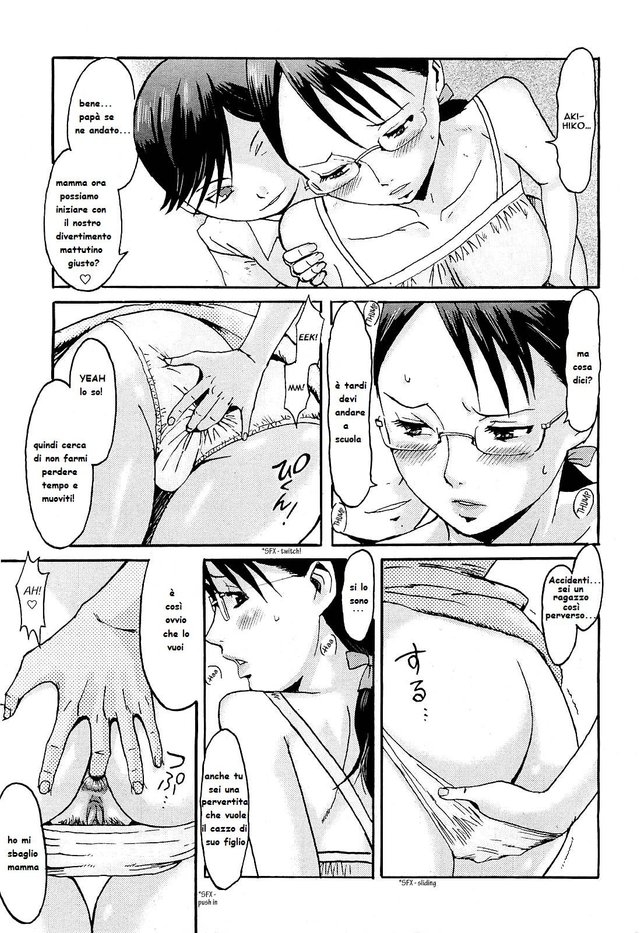 [Kuroiwa Menou] Daraku Oyako Ch 1-2 | Madre Depravata Ch 1-2 [Italian] - Page 3