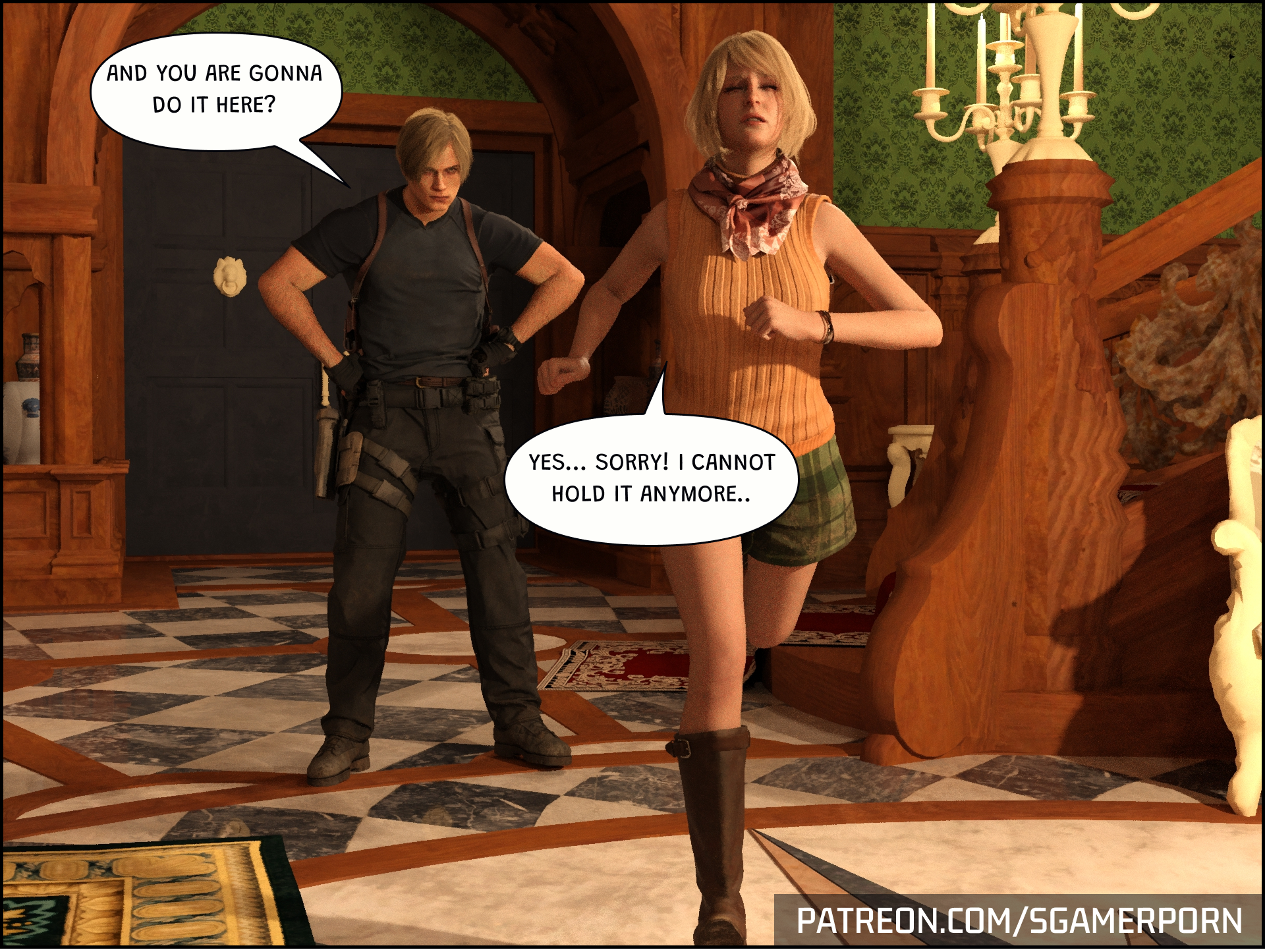 Leon and Ashley - Dirty time at Dimitrescu's Castle - Page 3