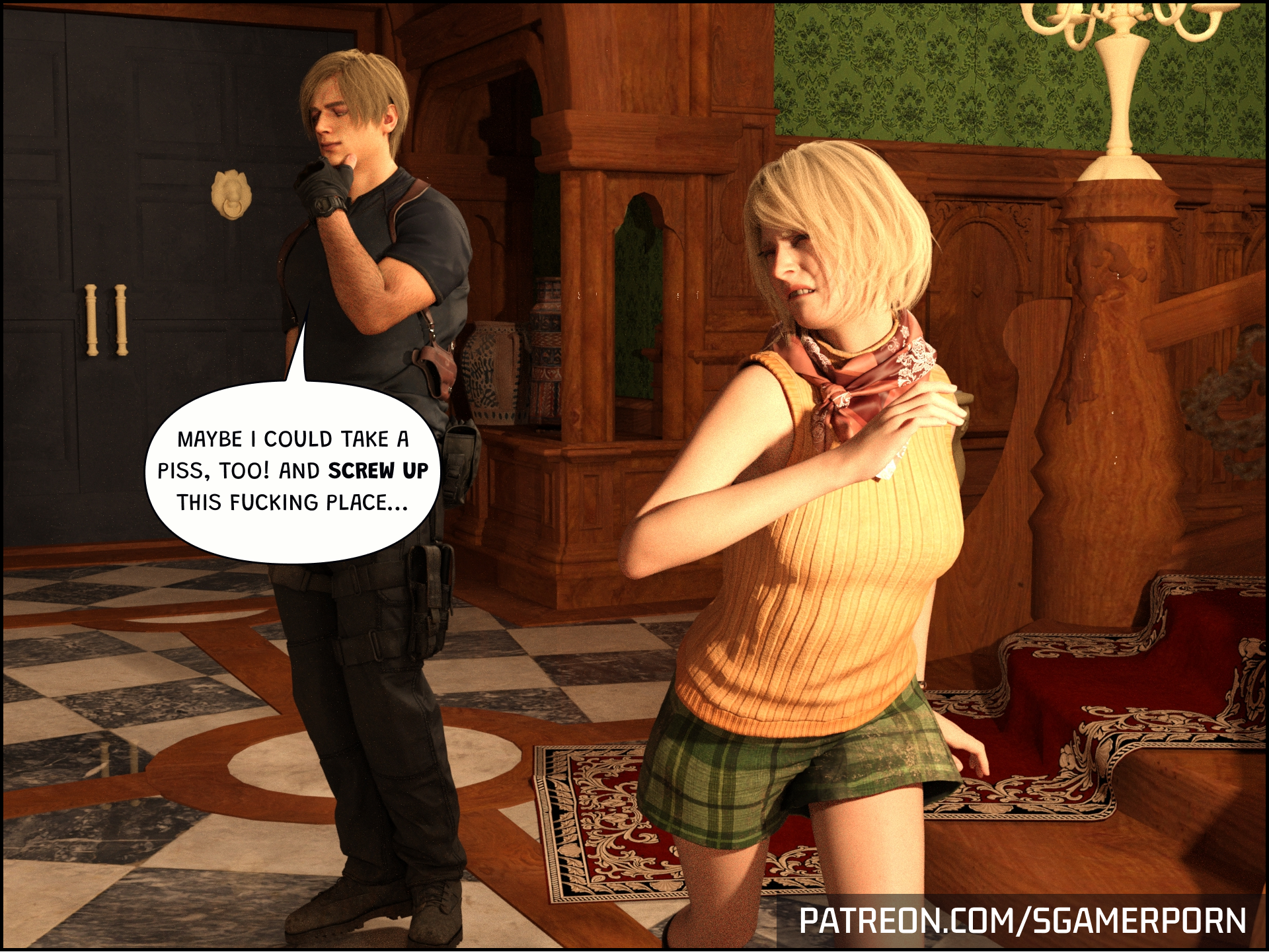 Leon and Ashley - Dirty time at Dimitrescu's Castle - Page 4