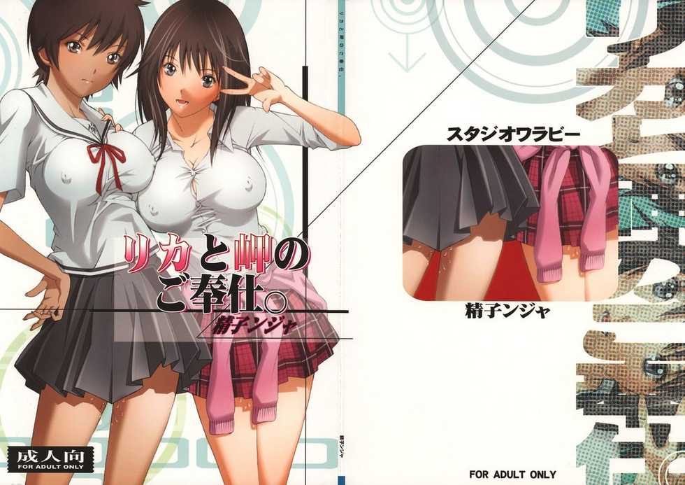 (COMIC1☆2) [Studio Wallaby (Seishinja)] Rika to Misaki no Gohoushi. (Hatsukoi Limited.) - Page 1