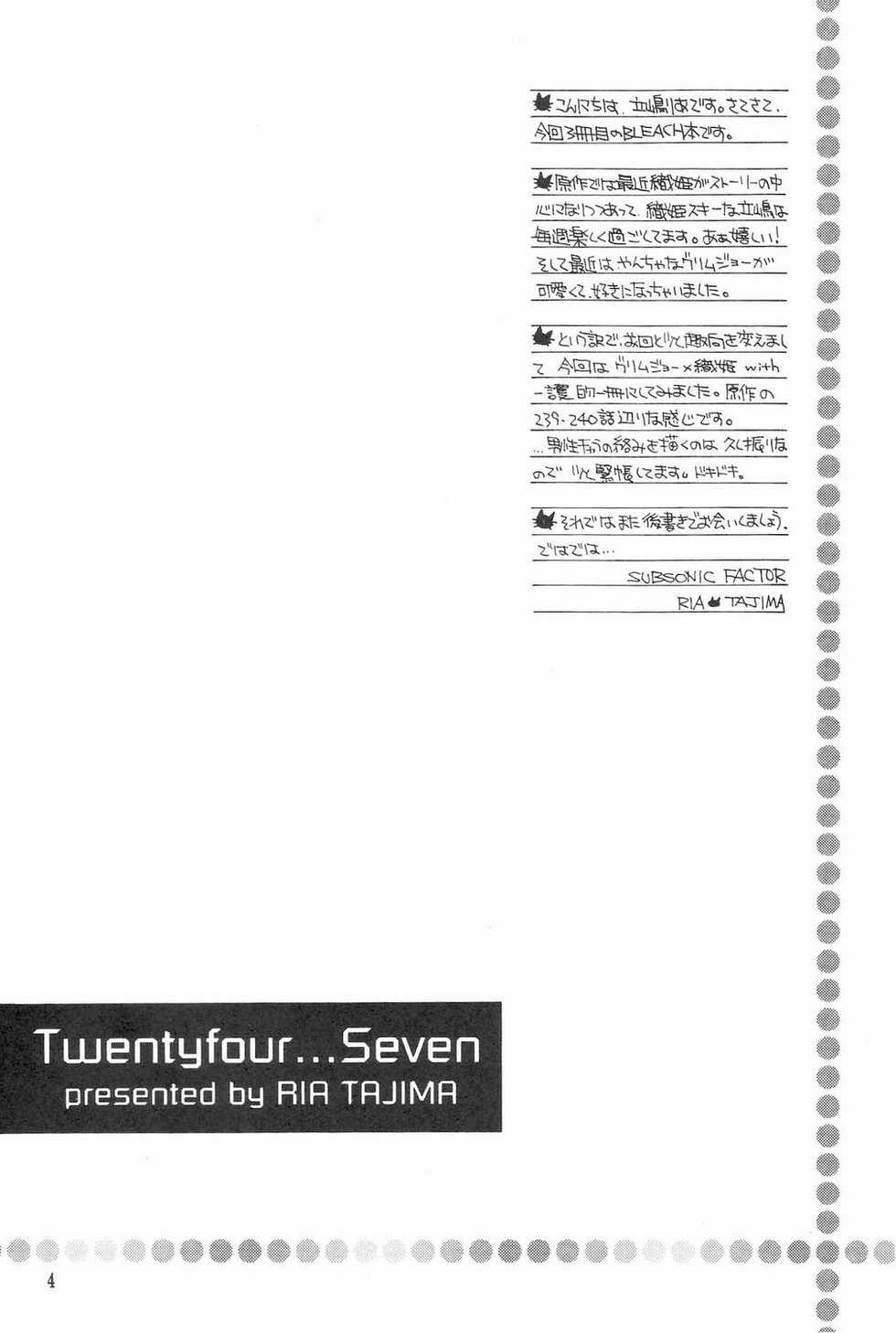 (C71) [Subsonic Factor (Tajima Ria)] Twentyfour...Seven (Bleach) [English] {doujin-moe.us} - Page 3