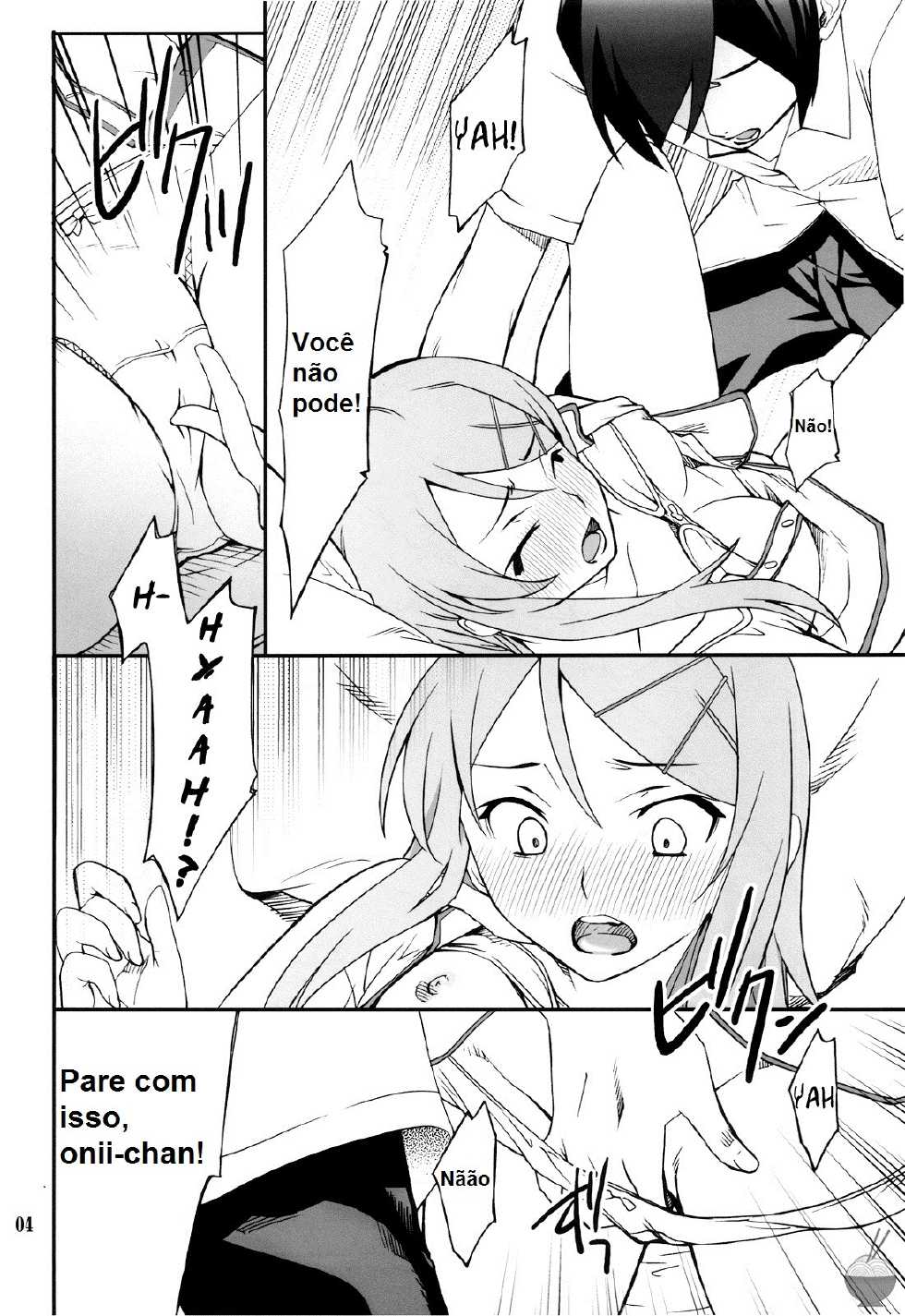 (C78) [P-FOREST (Hozumi Takashi)] Ore x Imouto Kouryaku Daisakusen!! (Ore no Imouto ga Konna ni Kawaii Wake ga Nai) [Portuguese-BR] {Kyousuke} - Page 3