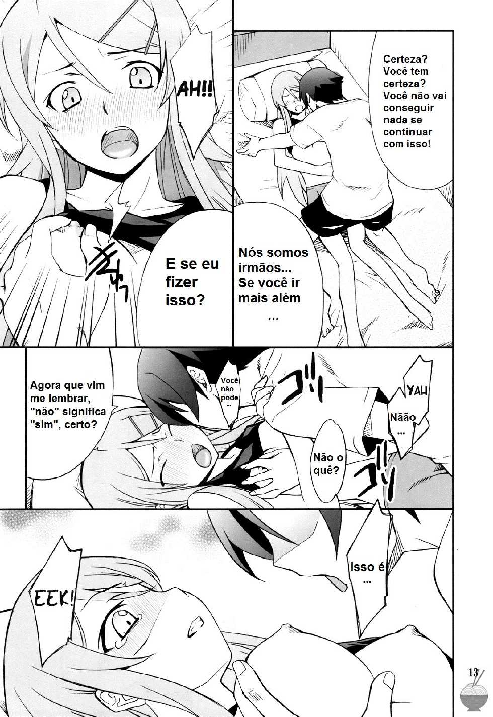 (C78) [P-FOREST (Hozumi Takashi)] Ore x Imouto Kouryaku Daisakusen!! (Ore no Imouto ga Konna ni Kawaii Wake ga Nai) [Portuguese-BR] {Kyousuke} - Page 12