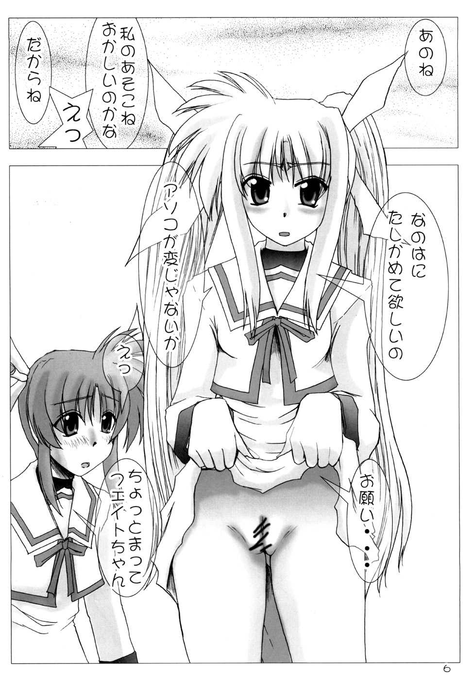 (C71) [Burning Hammer (Fukui Sora)] Nisemono no karada nano? (Mahou Shoujo Lyrical Nanoha) - Page 5
