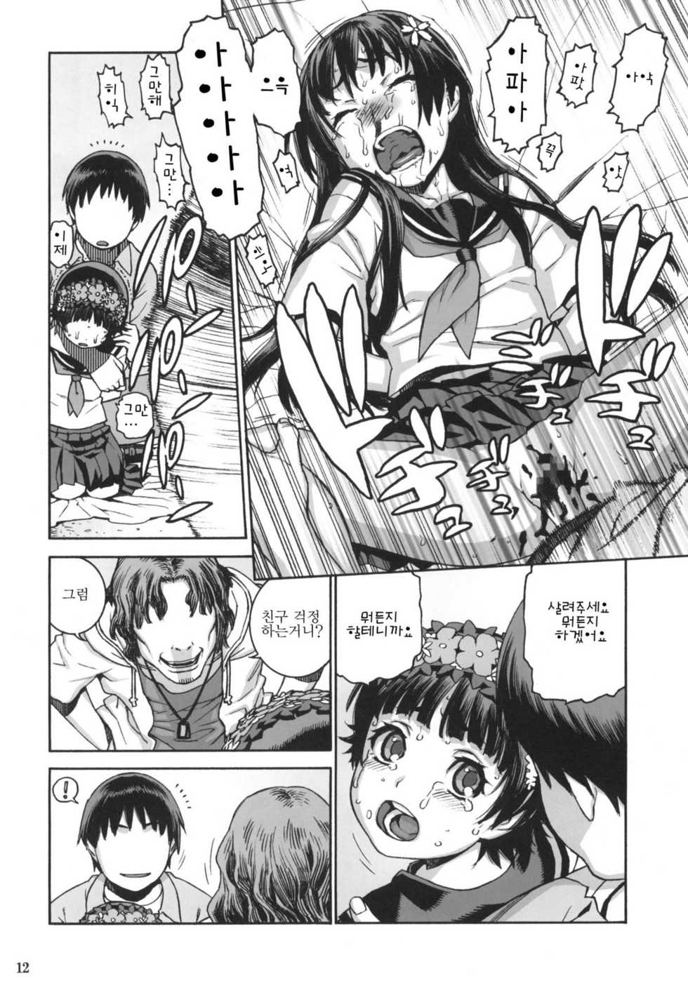 (C77) [DECOPPACHI (Hidiri Rei)] Toaru Jiken no Heroines | 어떤 사건의 우이하루사 텐 (Toaru Kagaku no Railgun) [Korean] [팀 면갤] - Page 11