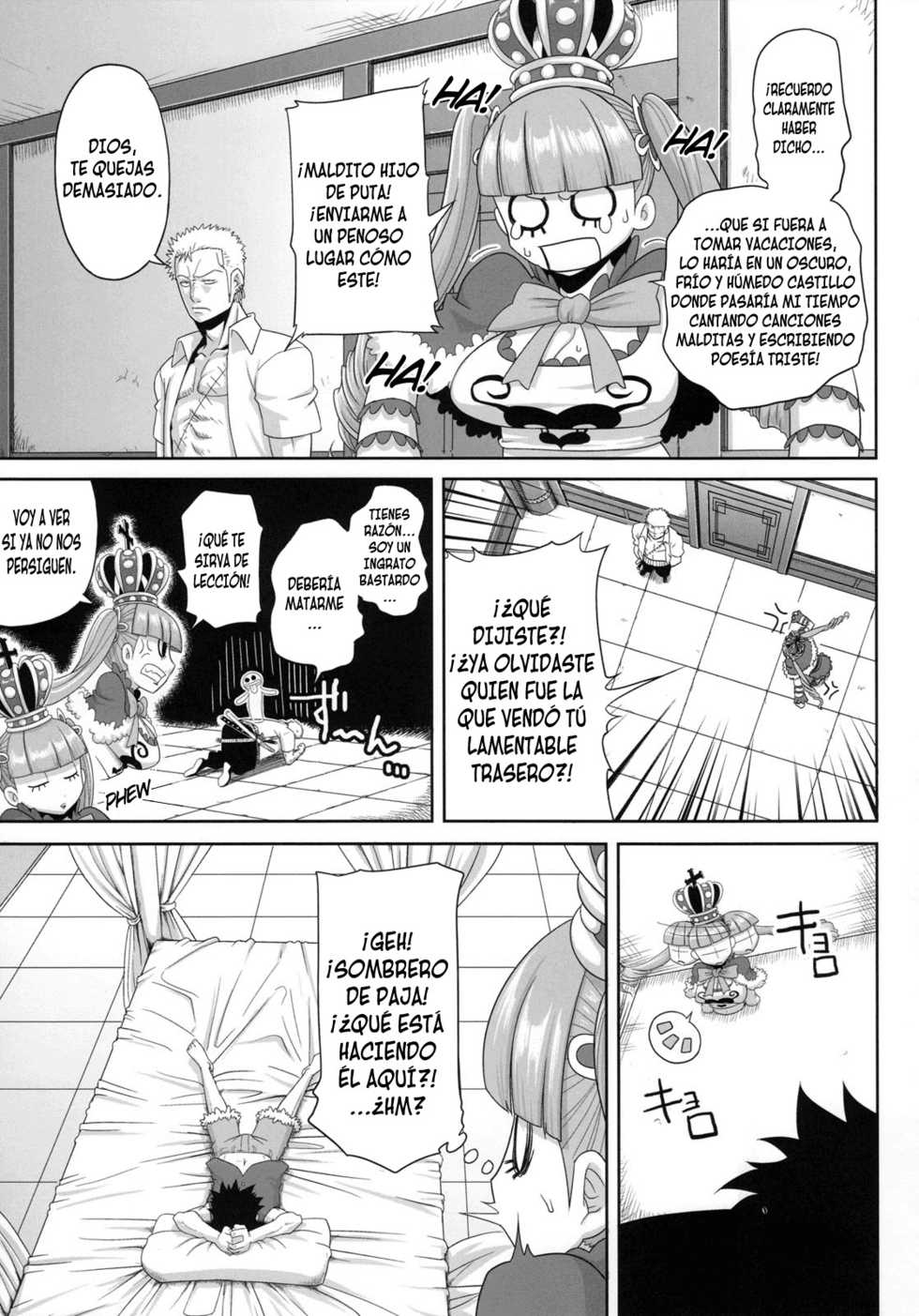 (C76) [Rojiura Jack (Jun)] Through The Wall (One Piece) [Spanish] [Bloodhunter] [Decensored] - Page 4