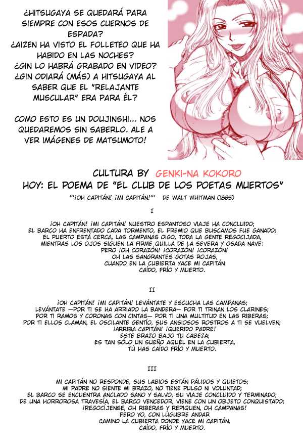 (CCOsaka74) [Heta no Yoko Zuki (Dunga)] Shi | Winter 2 (Bleach) [Spanish] [Genki-na Kokoro] - Page 35