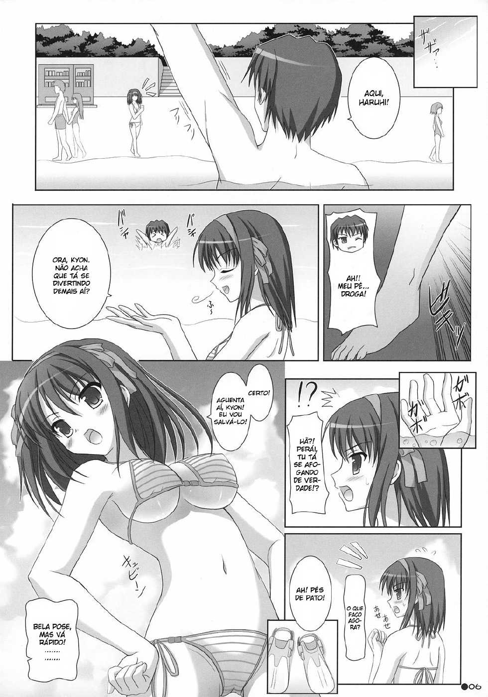 (C72) [Turning Point (Uehiro)] Harukyon no Ecchi Hon 4 (Suzumiya Haruhi no Yuuutsu) [Portuguese-BR] [Fujita Hiroyuki] - Page 5