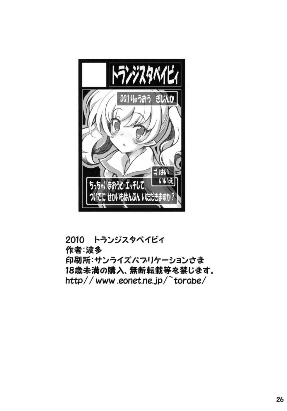 (C79) [Transistor Baby (Hata)] Sekai o Hanbunko!! (Dragon Quest) - Page 25