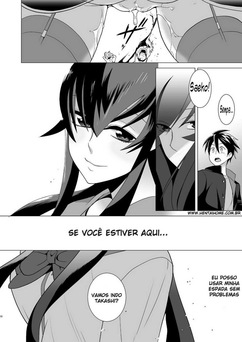 [Kisoutengai (Saito Yahu)] Sekinin Totte kureru ne? (Highschool of the Dead) [Portuguese-BR] [Goka] [Digital] - Page 28