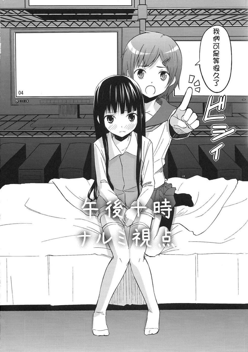 (C79) [crossray (Oomori Makoto)] PM10:00 Narumi side (Kami-sama no Memochou) [Chinese] - Page 5